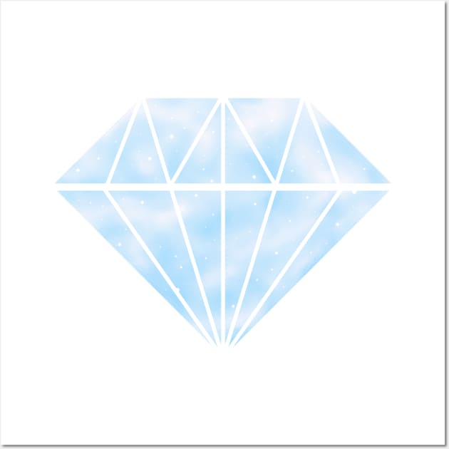 Pastel Blue Diamond Wall Art by TotalGeekage